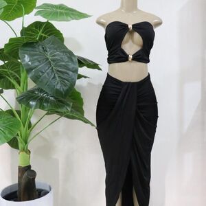 Chic Black Two-Piece Set